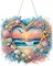 DIY Beach Diamond Art Hanging Kit for Adult,Special Shaped Rhinestone,Acrylic Diamond Art Painting Window Pendants Home Garden Wall Hanging Kits Hanging Ornament